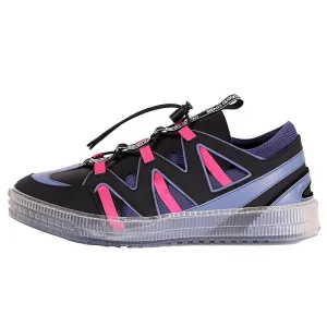 43 US 9 NEW $500 ROBERTO CAVALLI Mens Black Blue Pink MODERN Low Top SNEAKERS