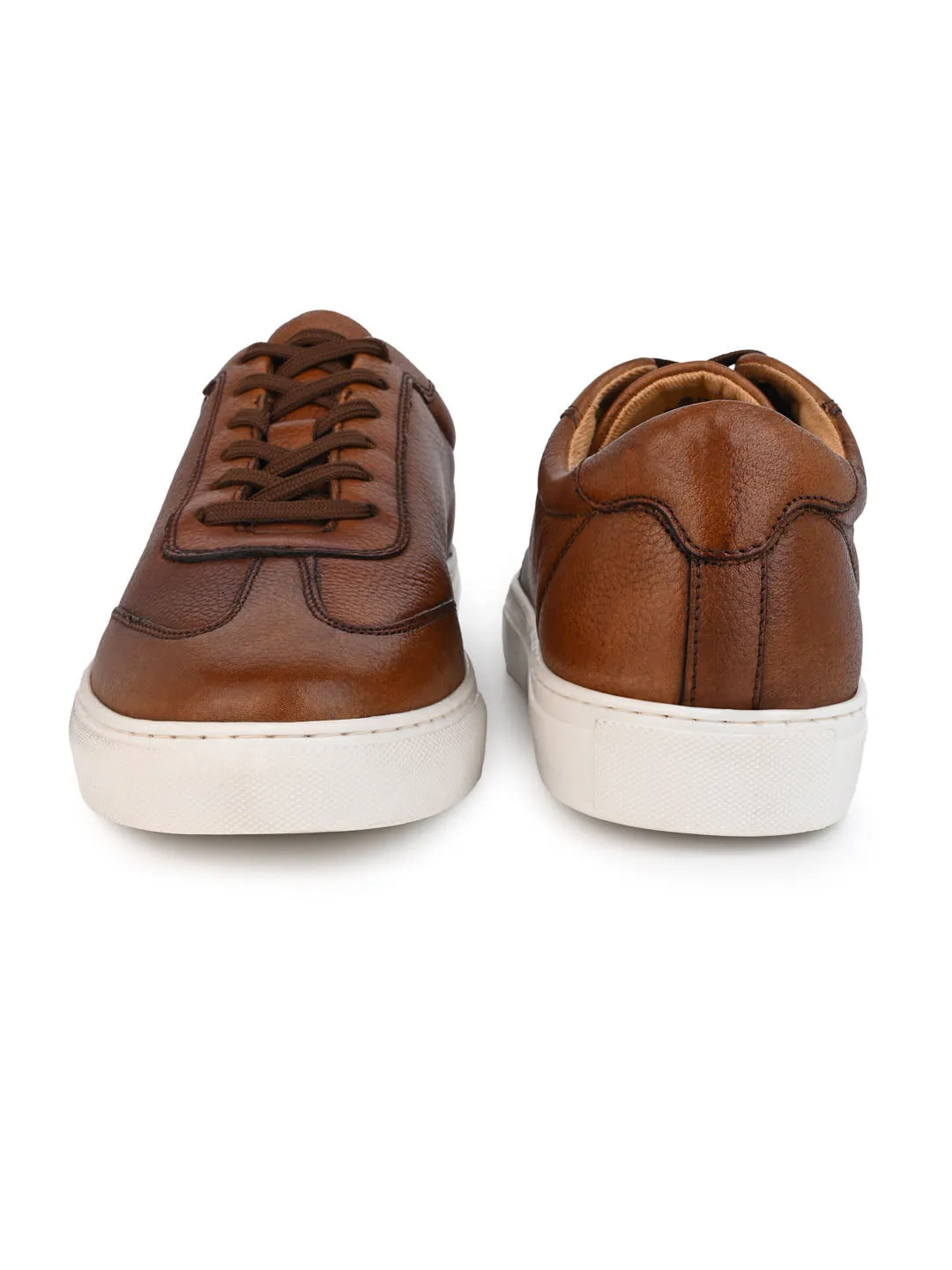 Alberto Torresi Premium Tan Leather Sneakers – Ultimate Blend of Style