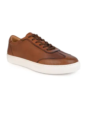 Alberto Torresi Premium Tan Leather Sneakers – Ultimate Blend of Style