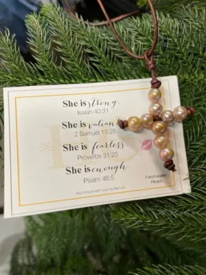 Always With You Cross Pearl Necklace