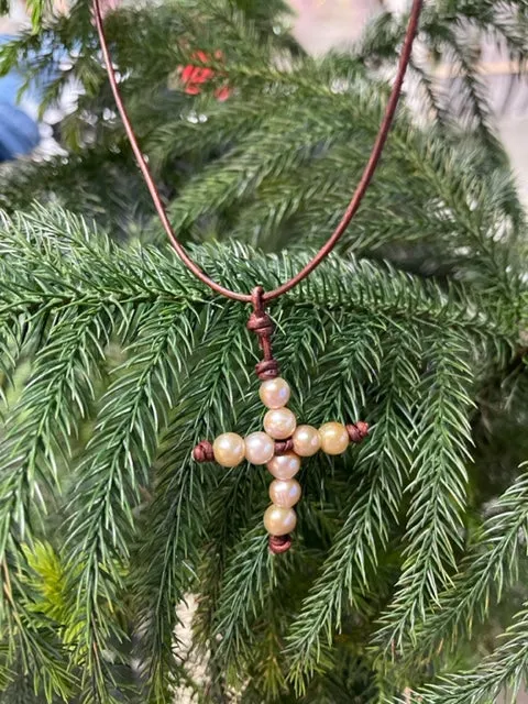 Always With You Cross Pearl Necklace