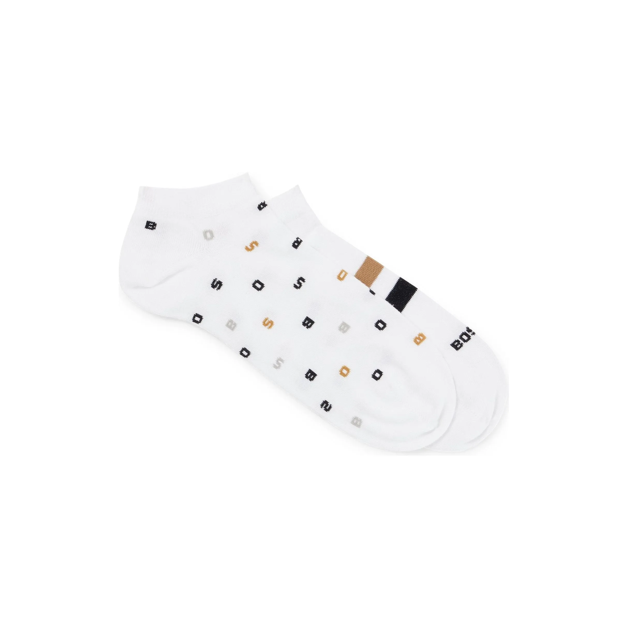 BOSS SHORT SOCKS WITH EXCLUSIVE DETAILS IN A PACK OF TWO