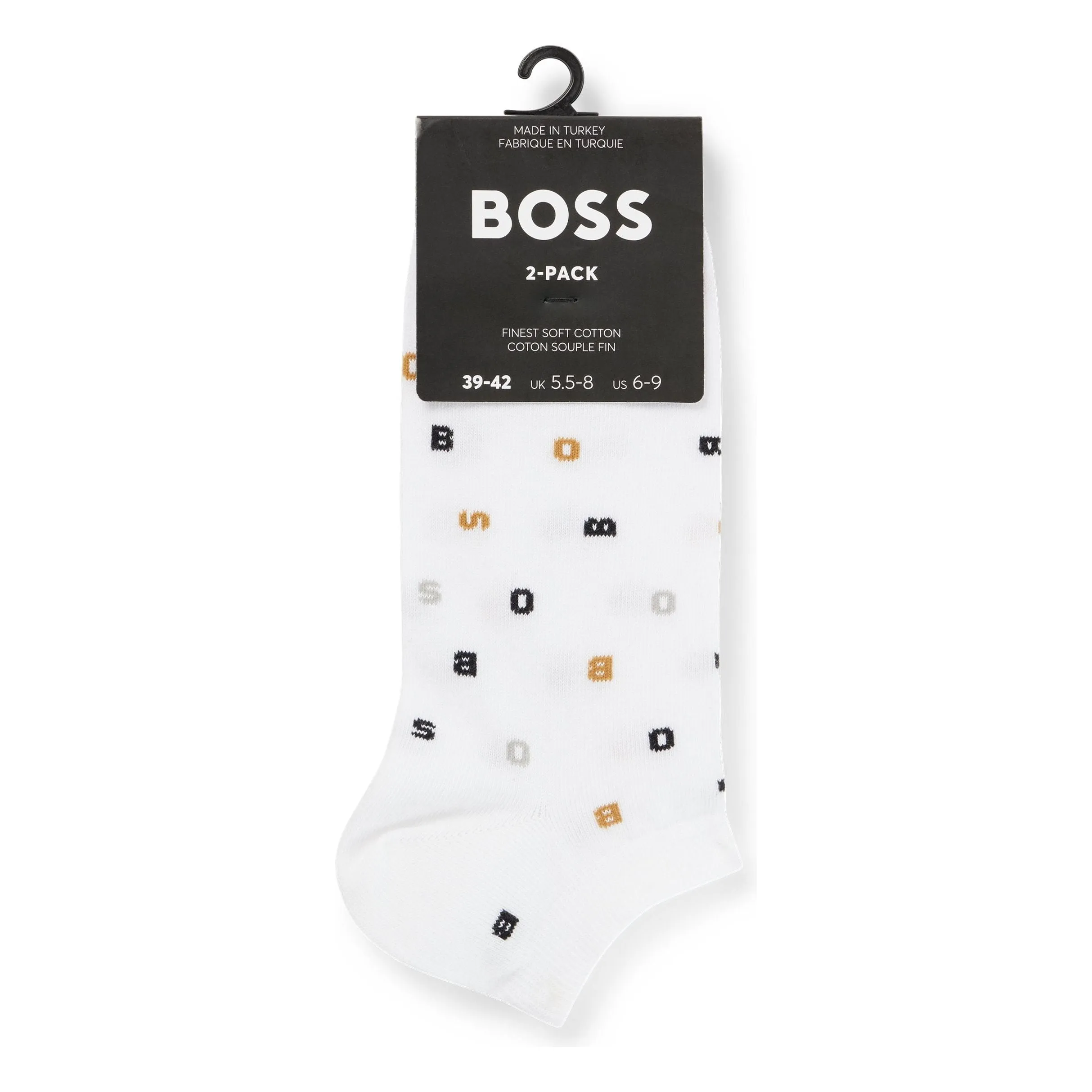 BOSS SHORT SOCKS WITH EXCLUSIVE DETAILS IN A PACK OF TWO