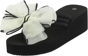 Casual Slip on Summer Shoes New Plus Size High Heeled Sandals for Women Fashion Beach Women's Shoes Non Slip Flip Flops