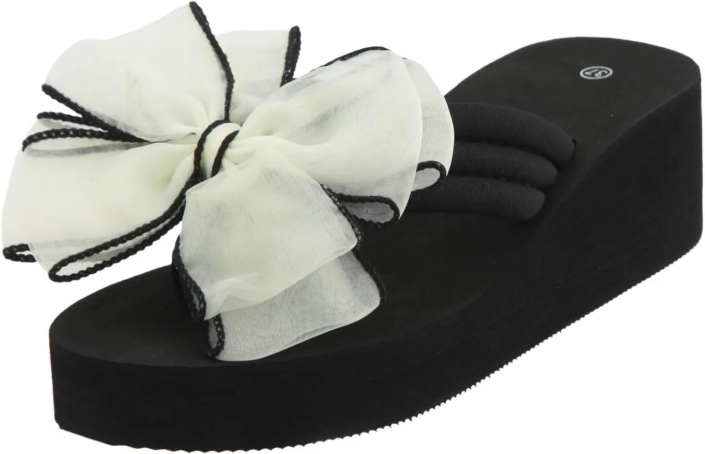 Casual Slip on Summer Shoes New Plus Size High Heeled Sandals for Women Fashion Beach Women's Shoes Non Slip Flip Flops