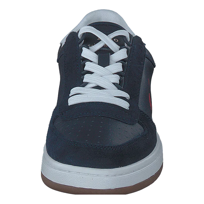 Court Leather-Suede Sneaker Newport Navy / RL2000 Red PP
