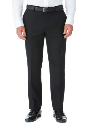 DAYLESFORD WOOL RICH FLAT FRONT TROUSER - BLACK