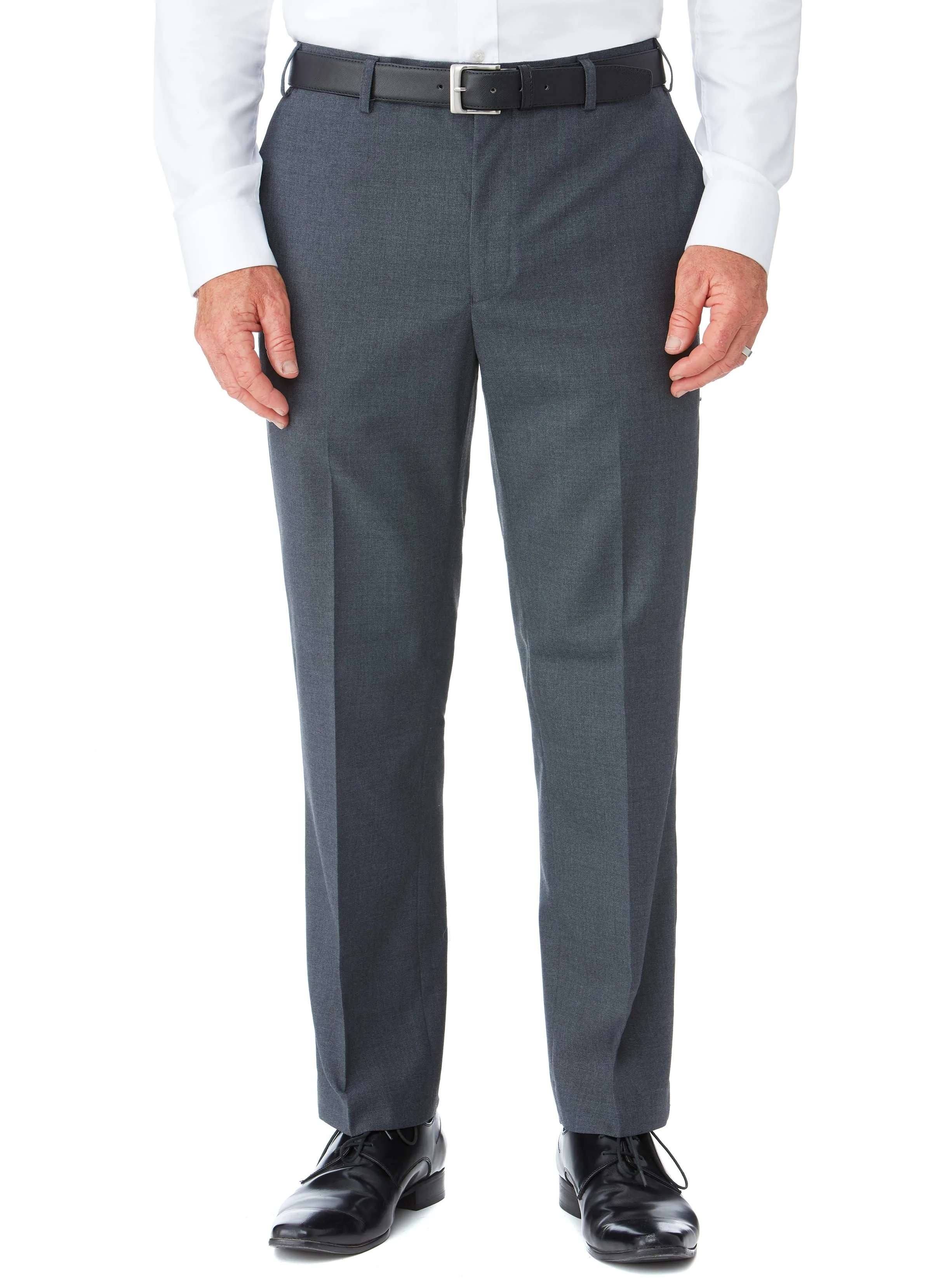 DAYLESFORD WOOL RICH FLAT FRONT TROUSER - GREY