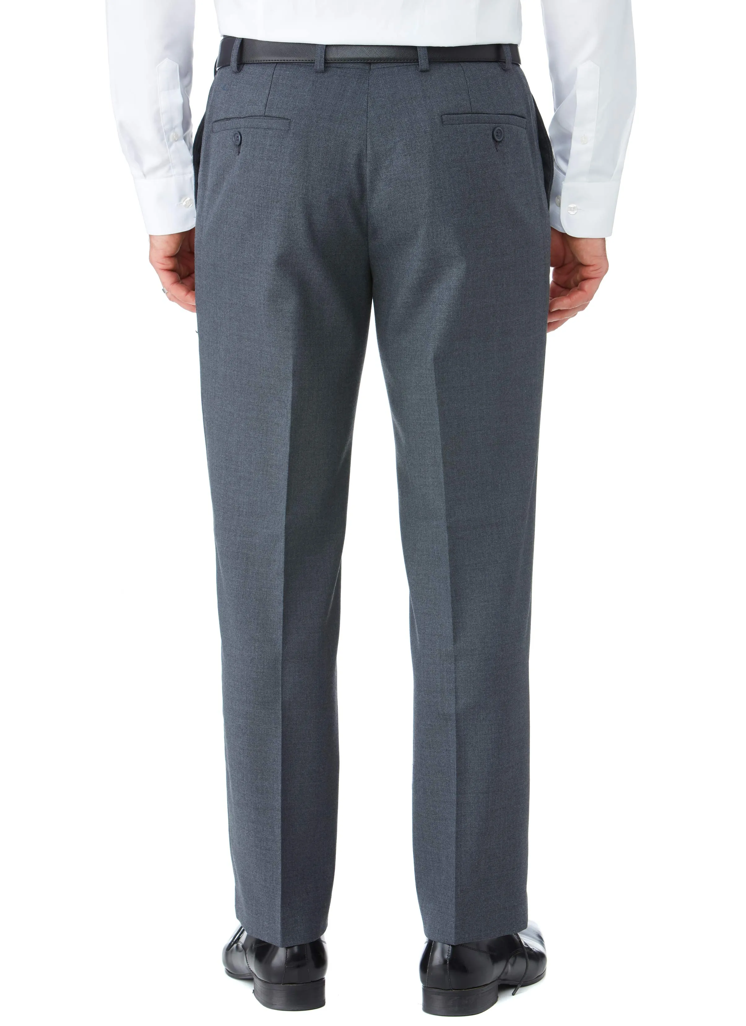 DAYLESFORD WOOL RICH FLAT FRONT TROUSER - GREY