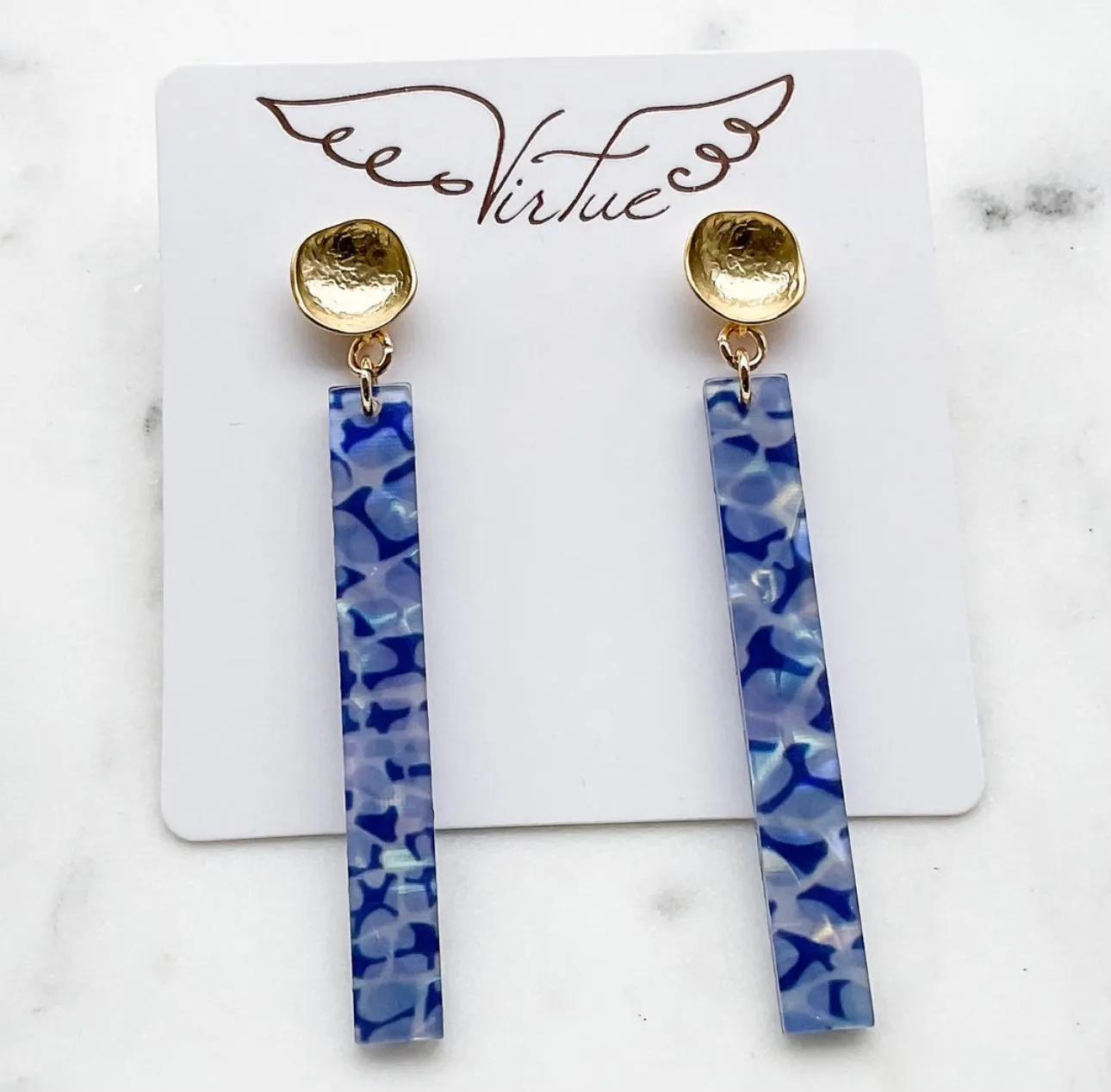 Hammered Bar Earring