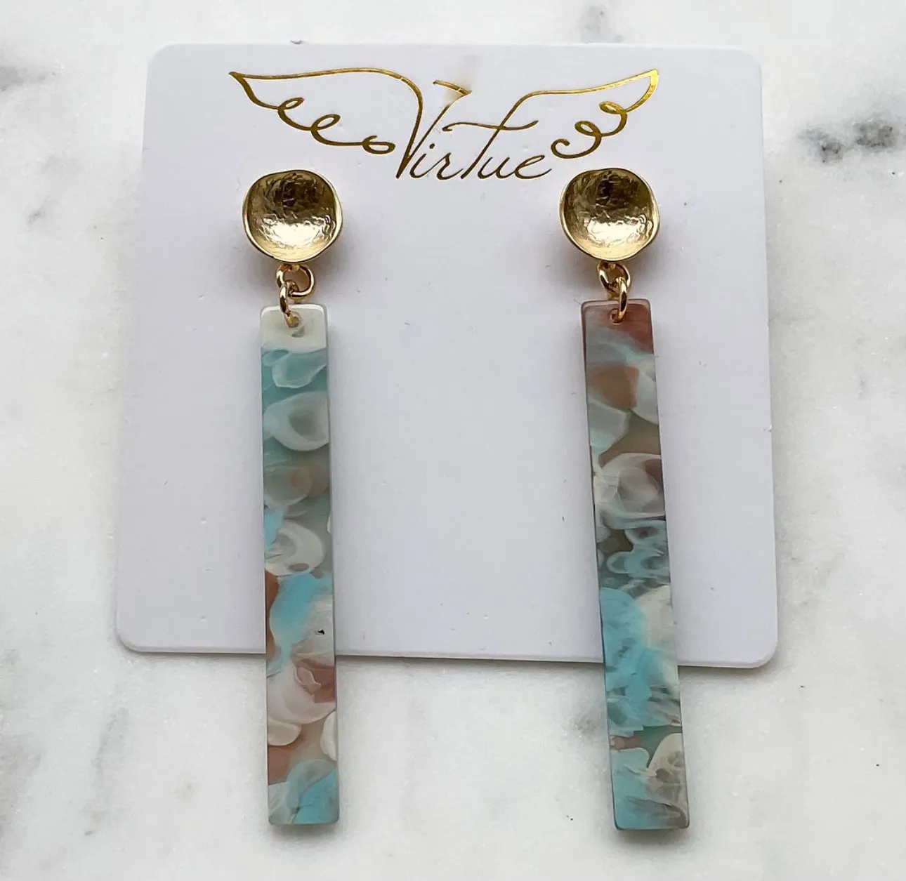 Hammered Bar Earring