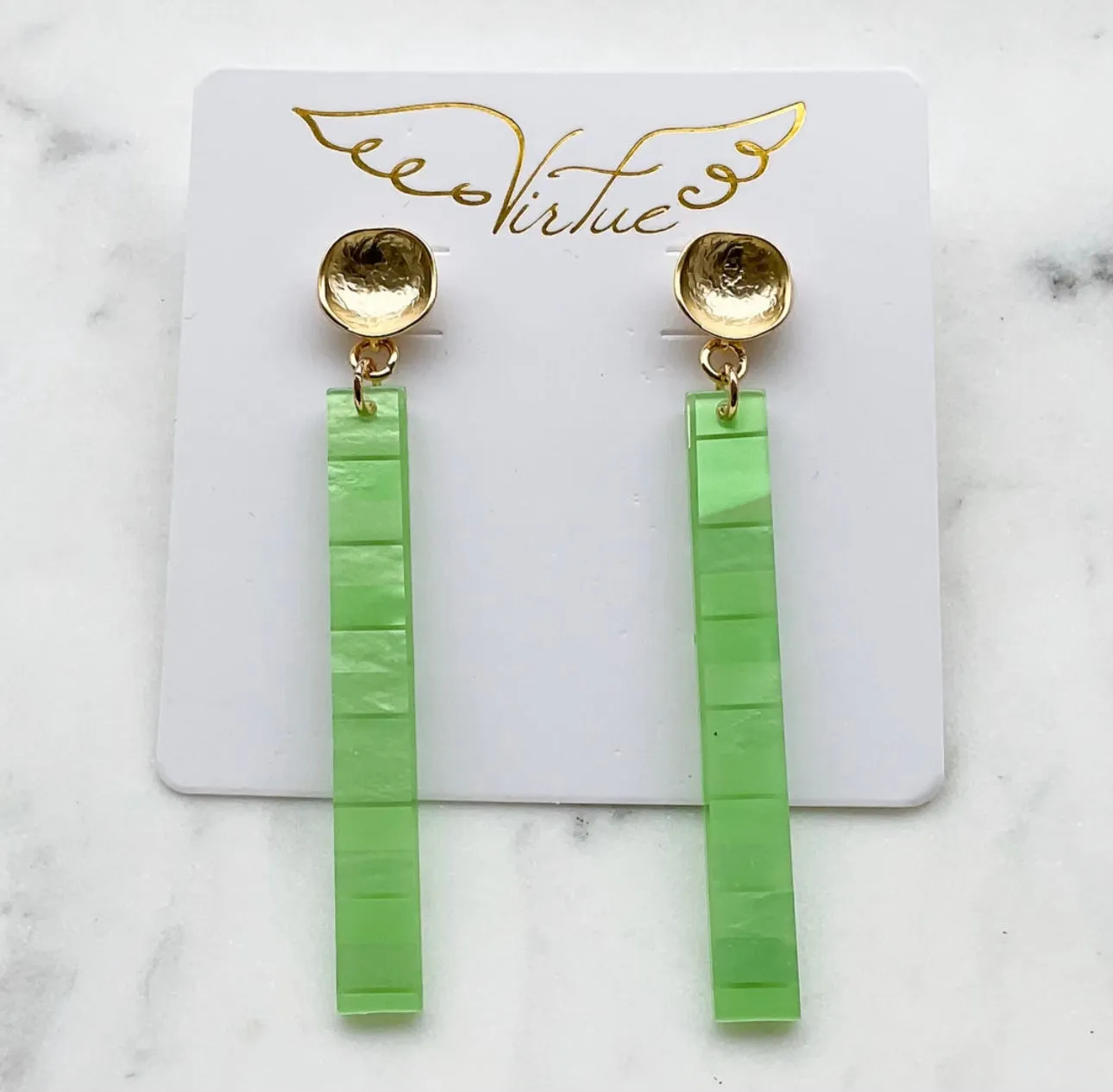 Hammered Bar Earring