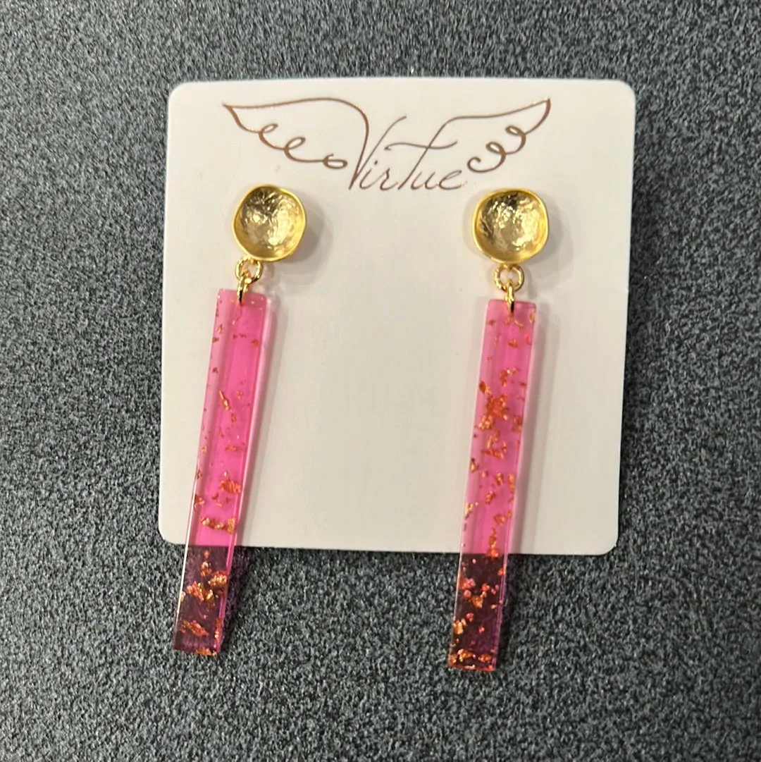 Hammered Bar Earring