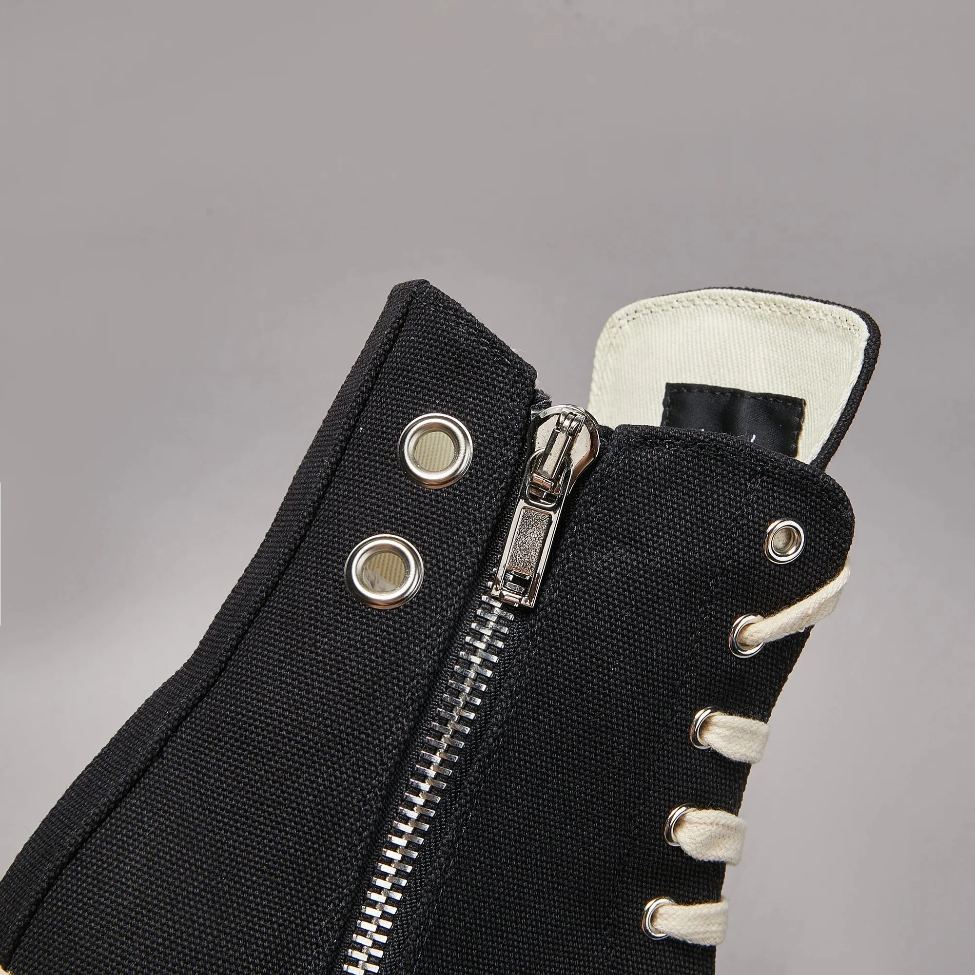 H.Q High tops dupe denim canvas sneakers