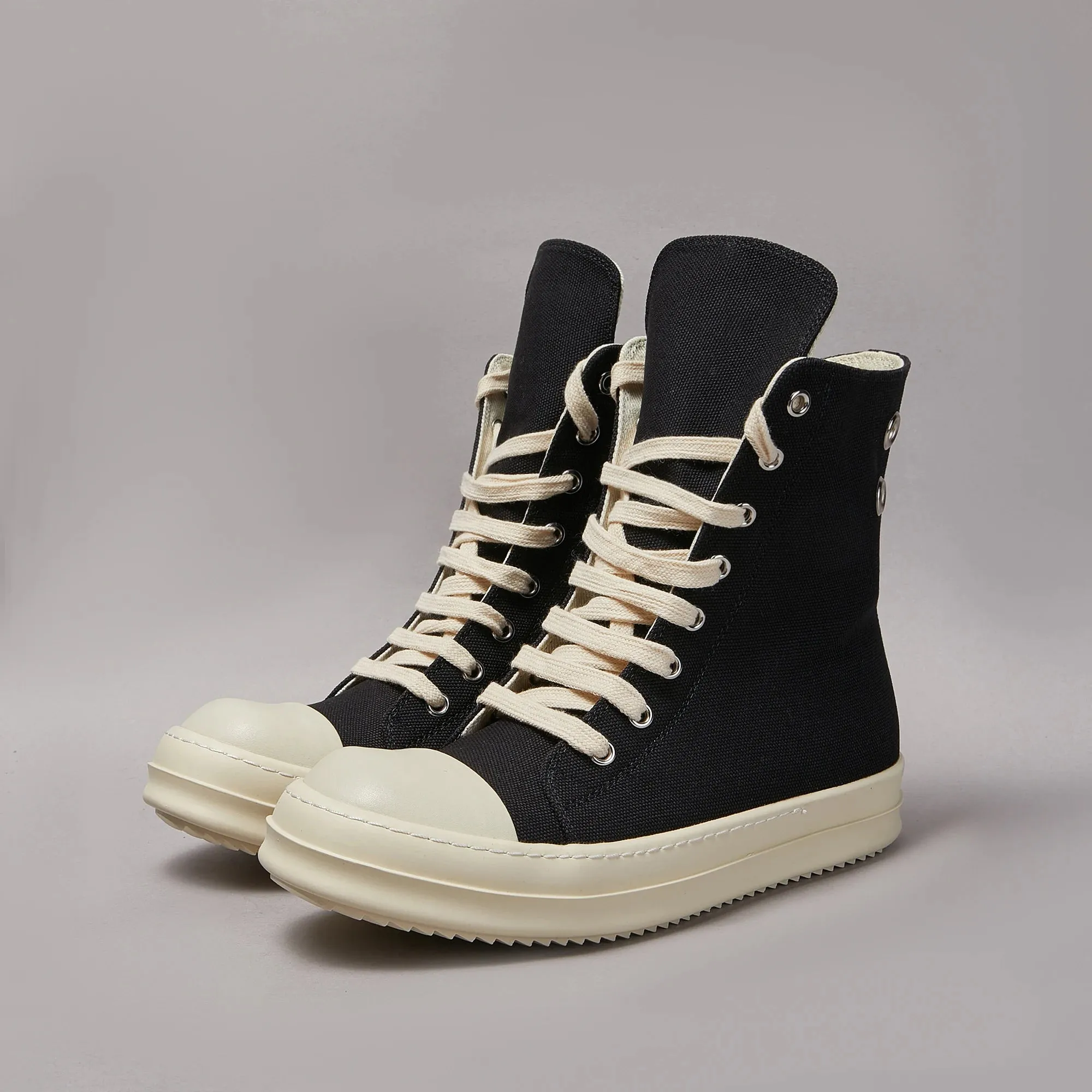 H.Q High tops dupe denim canvas sneakers