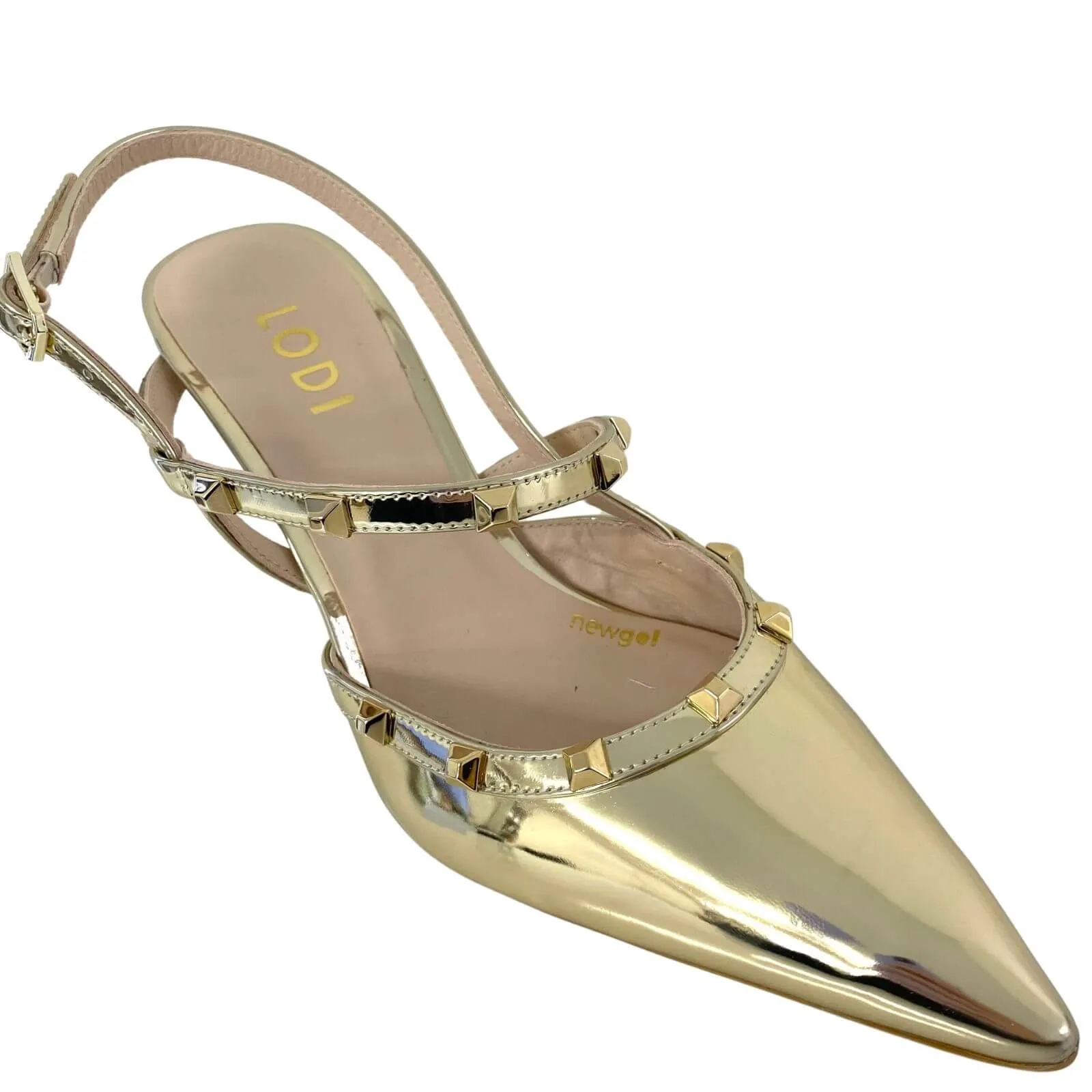 Lodi Solenia Gold Metallic Stilettos