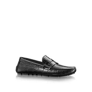 Louis Vuitton Men"s Black SHADE MOCCASIN