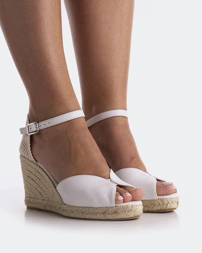 Marzia White Leather