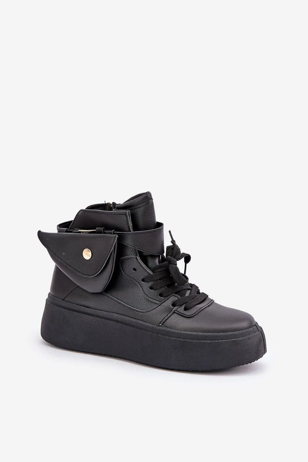 Modern style sneakers with detachable pouch