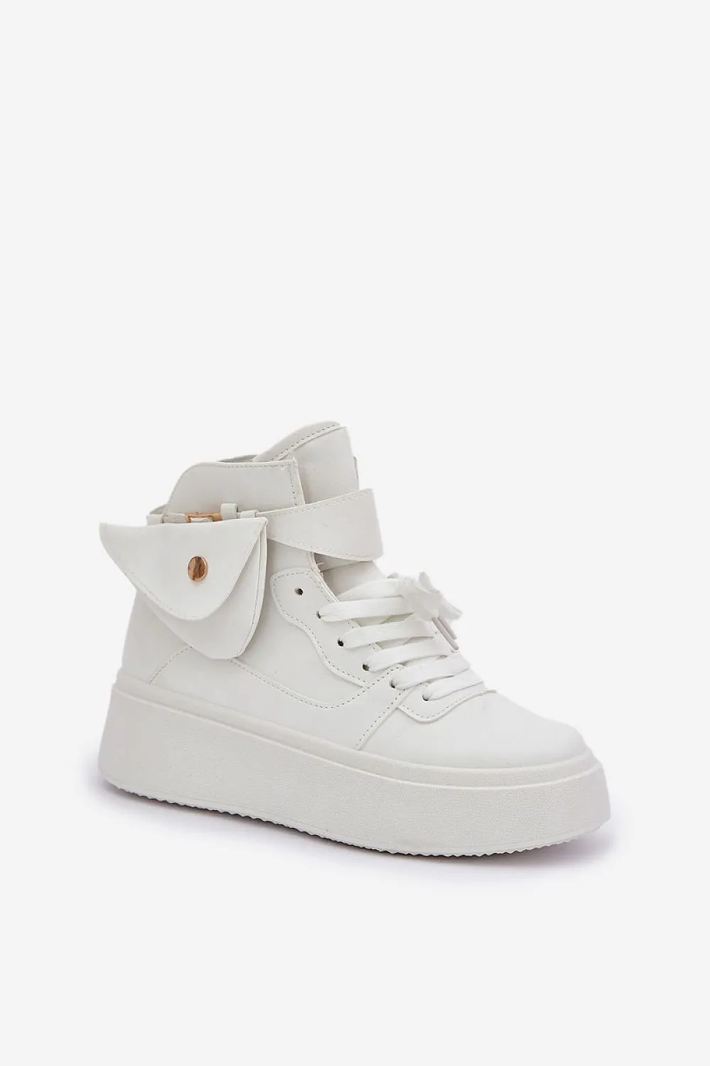 Modern style sneakers with detachable pouch