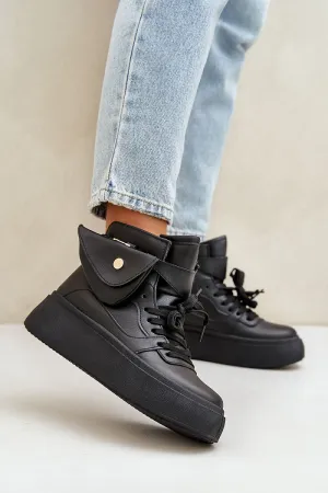 Modern style sneakers with detachable pouch