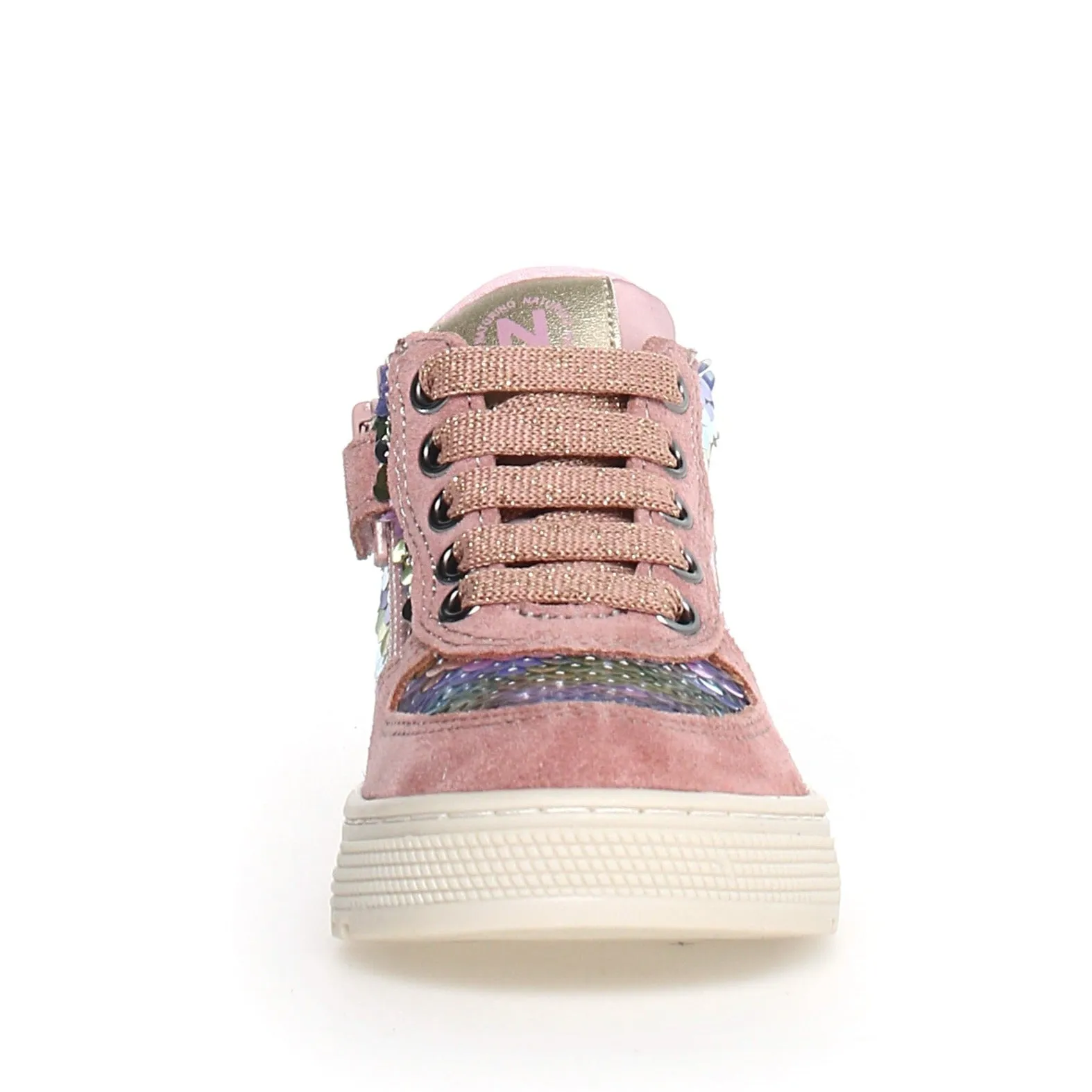 Naturino Girl's Hess High Zip Sneakers, Rose-Multi
