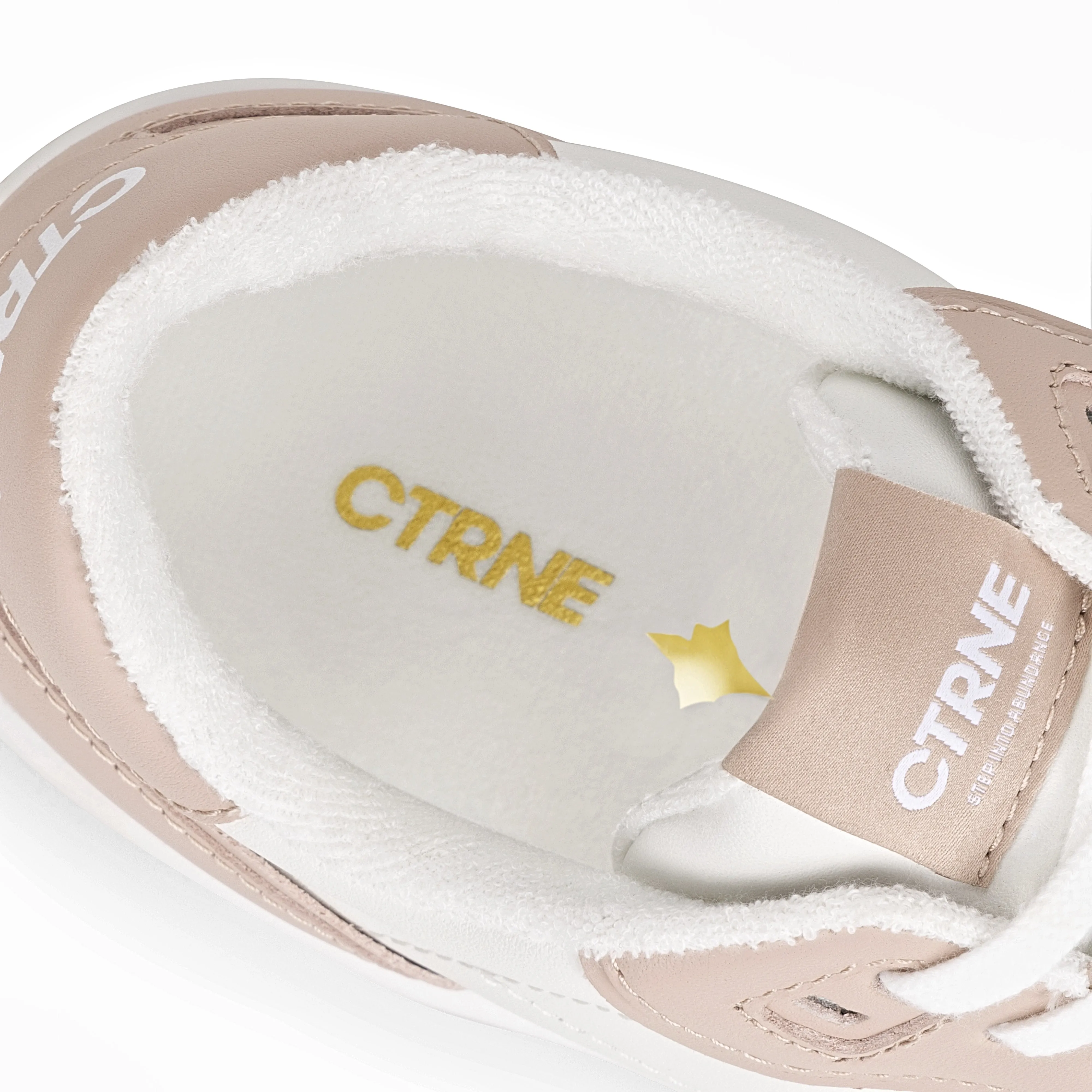 Orgonite Manifest Sneaker in White/Pink/Leather