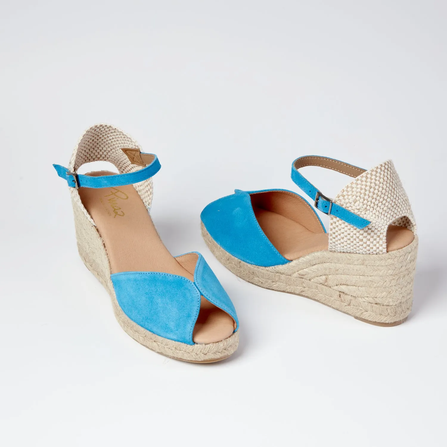 Pinaz Bibi Blue Espadrille wedge