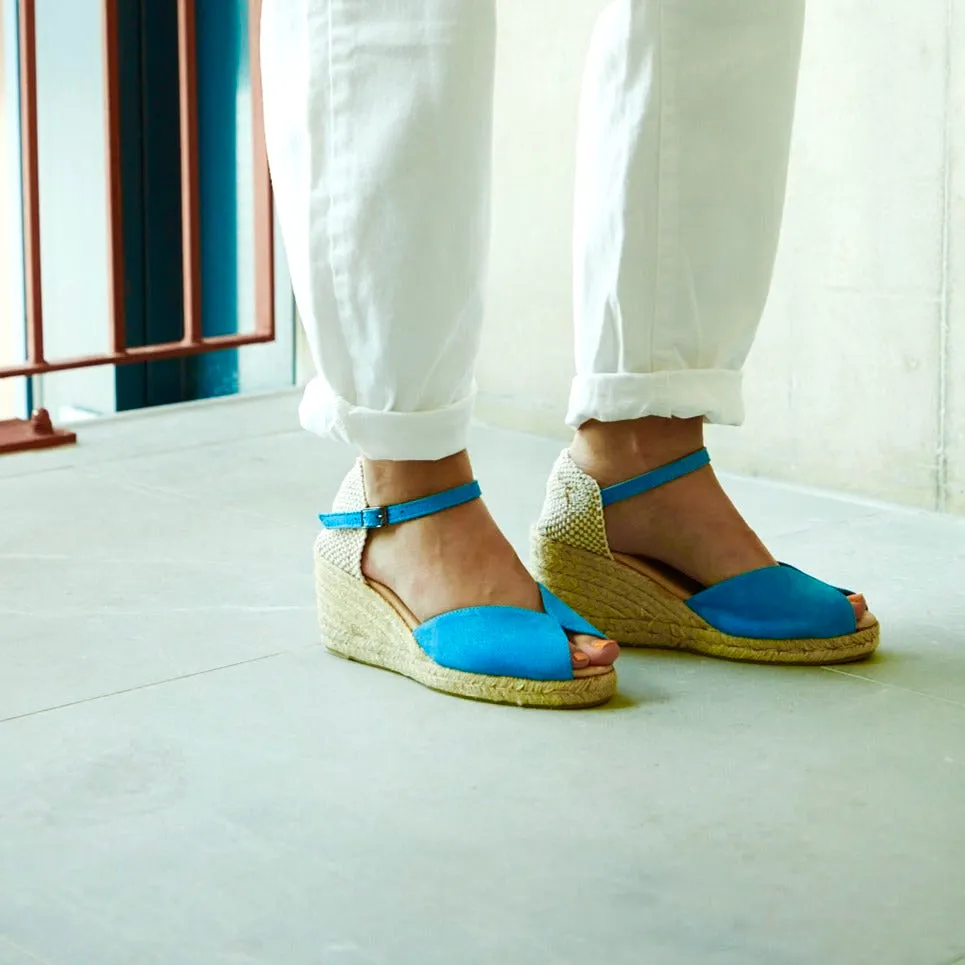 Pinaz Bibi Blue Espadrille wedge