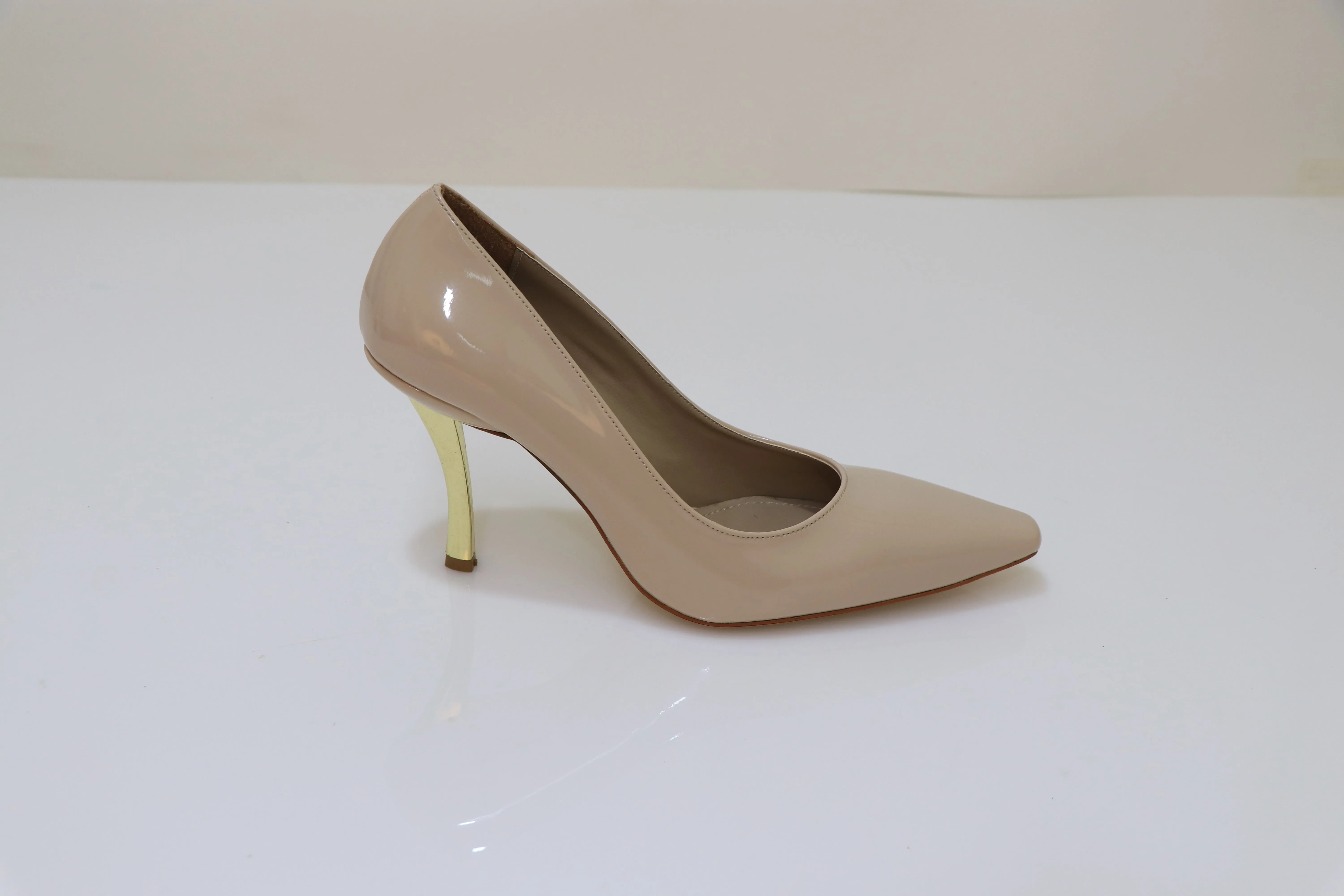 PINO VERDE Gold Heel Stilettos