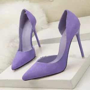 Pointed toe faux Suede High Heels pump shoes