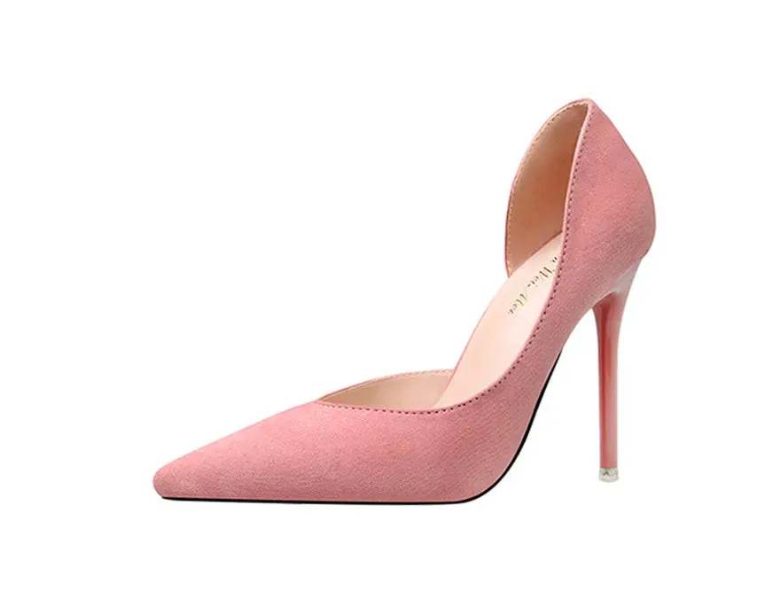 Pointed toe faux Suede High Heels pump shoes