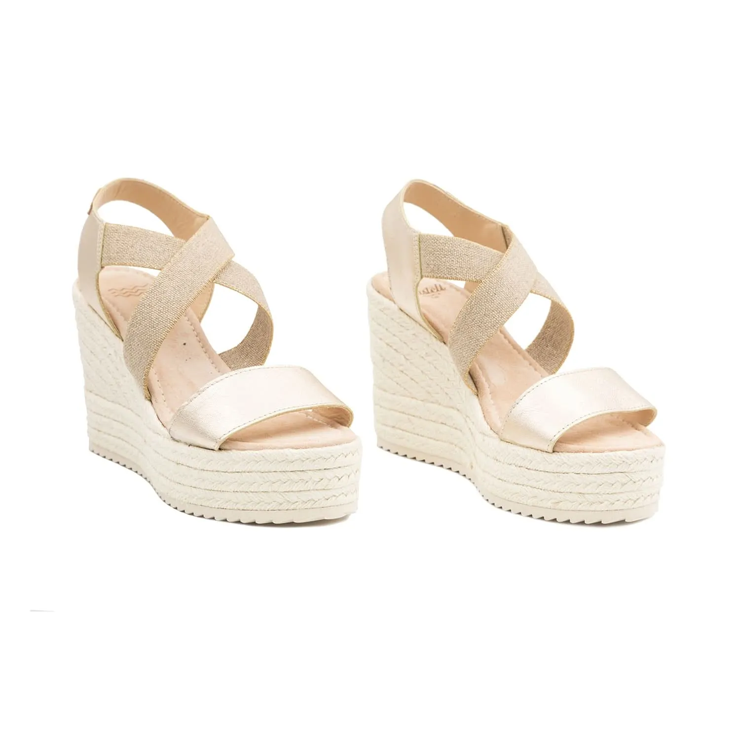 Retro Metallic 2159 H: Elegant Open-Toe Leather Espadrille