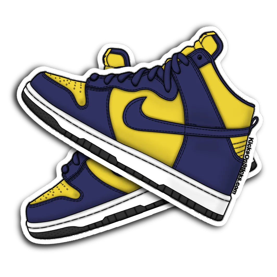 SB Dunk High "Michigan" Sneaker Sticker