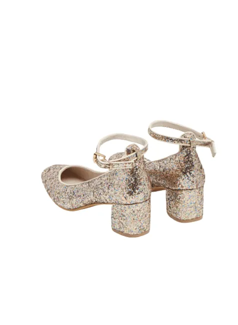 SHINY MULTICOLORED SHOES WITH HEELS