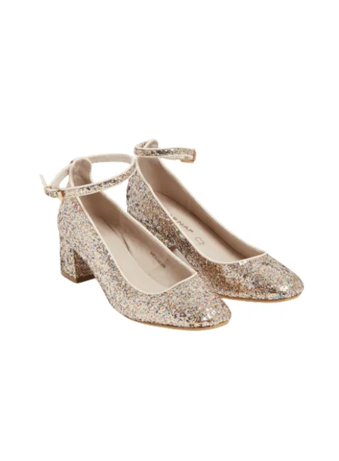 SHINY MULTICOLORED SHOES WITH HEELS