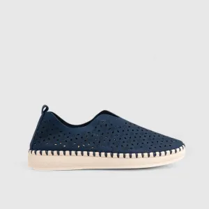 Sienna Comfort Slip On Casuals Navy 01367