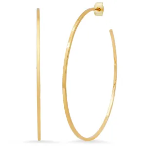 Sleek Extra Extra Large Gold Hoops