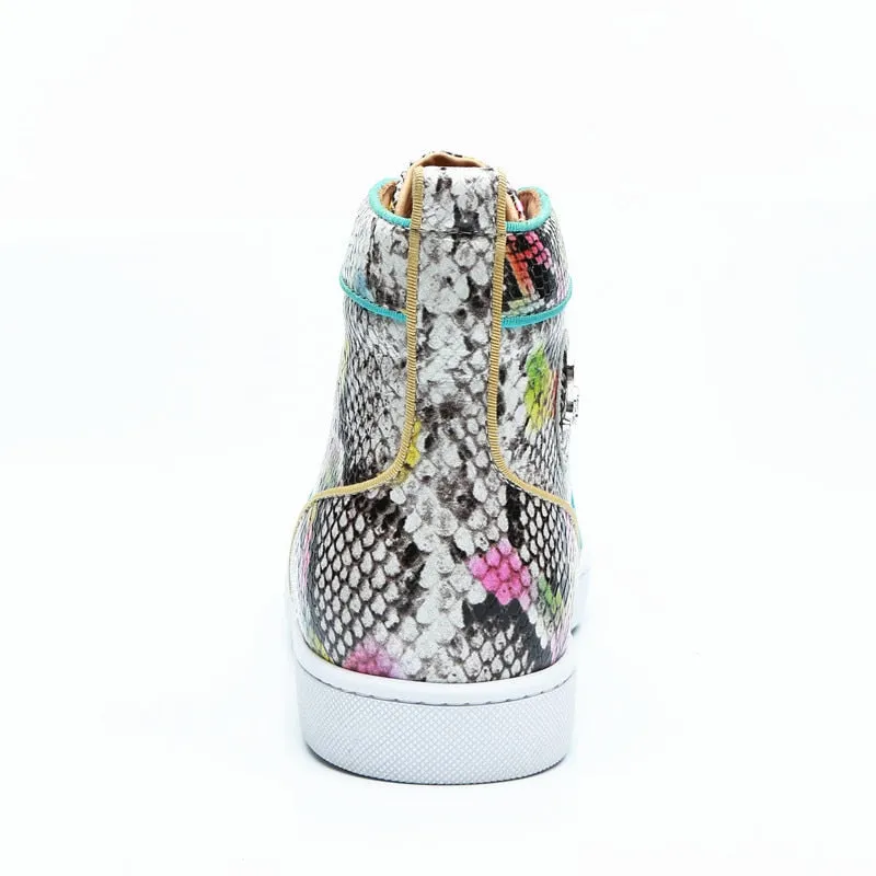 Snakeskin Print Sneakers