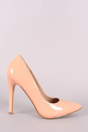 Vegan Patent Leather Pointy Toe Pump