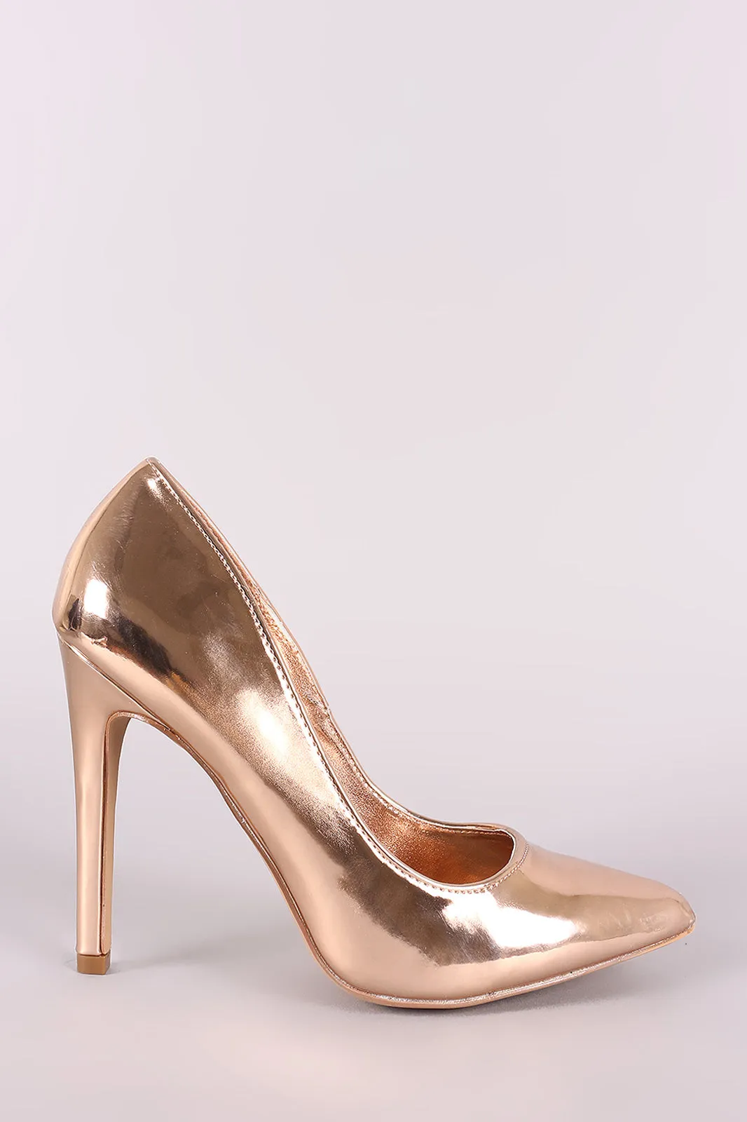 Vegan Patent Leather Pointy Toe Pump