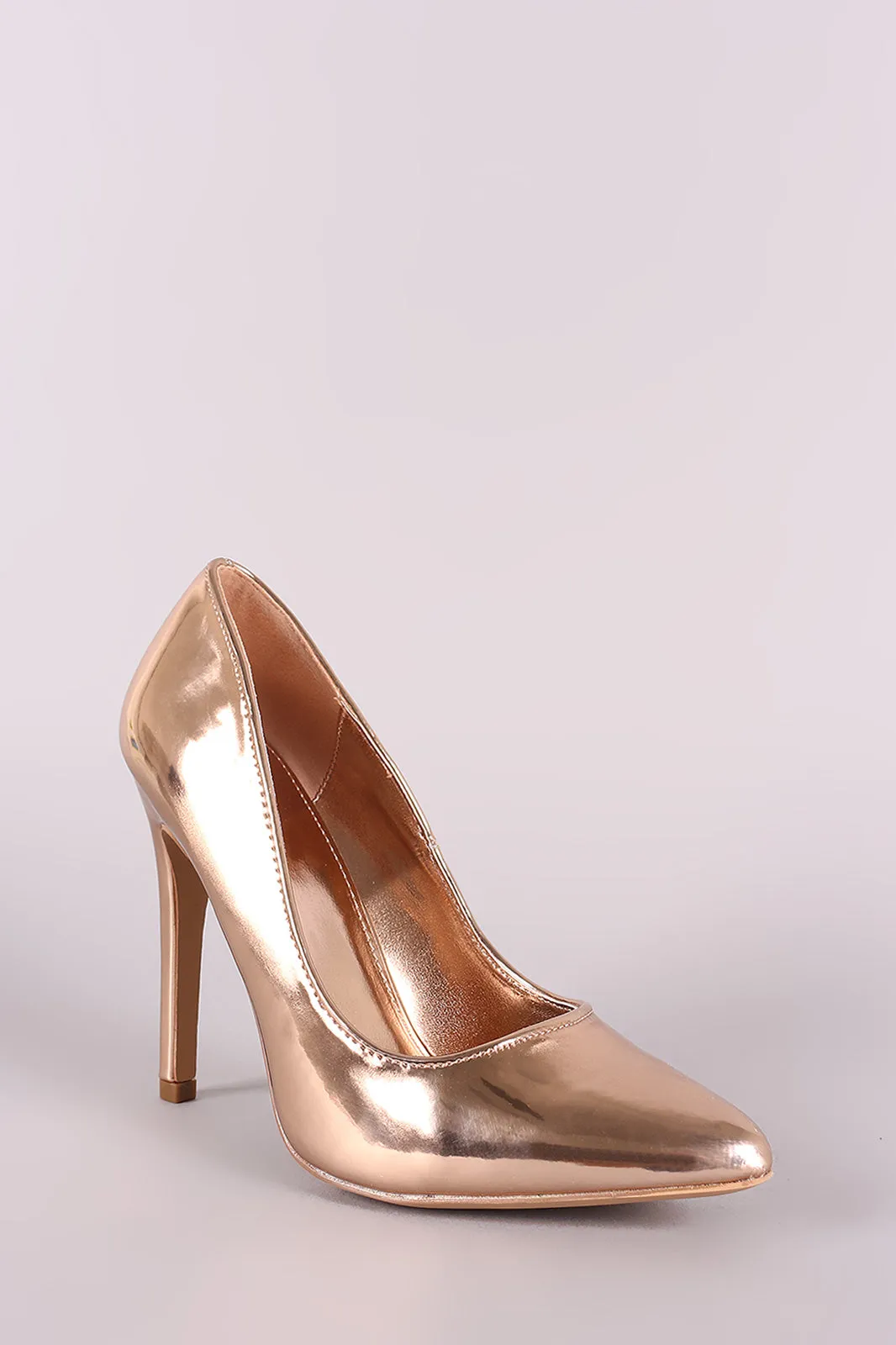 Vegan Patent Leather Pointy Toe Pump