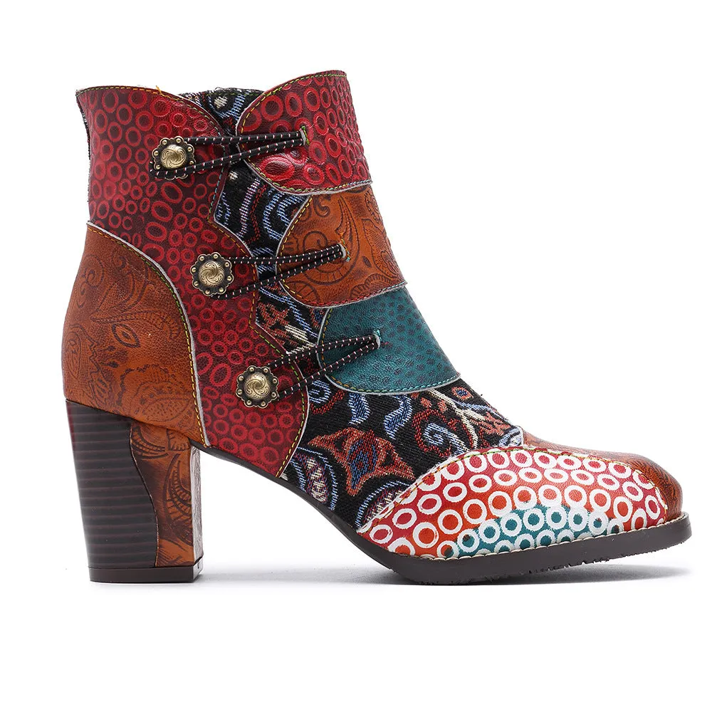 Vintage boots with chunky heels - Women's Shoes