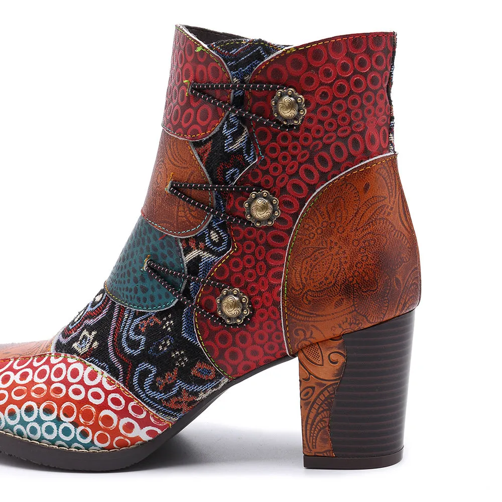 Vintage boots with chunky heels - Women's Shoes
