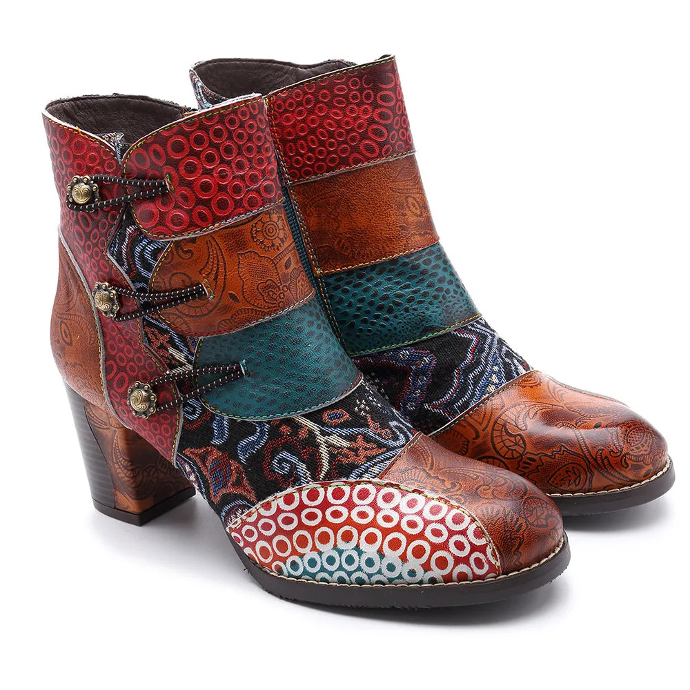 Vintage boots with chunky heels - Women's Shoes