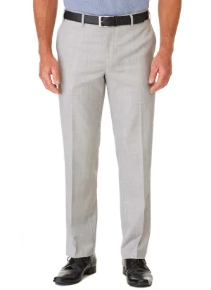 WARATAH FLAT FRONT TROUSER - LIGHT GREY